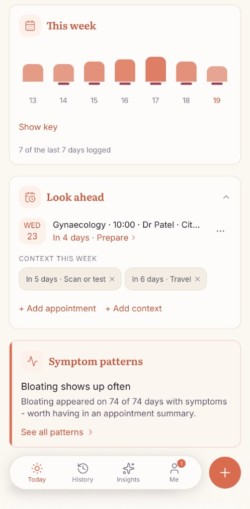 Orvella week view with an upcoming appointment